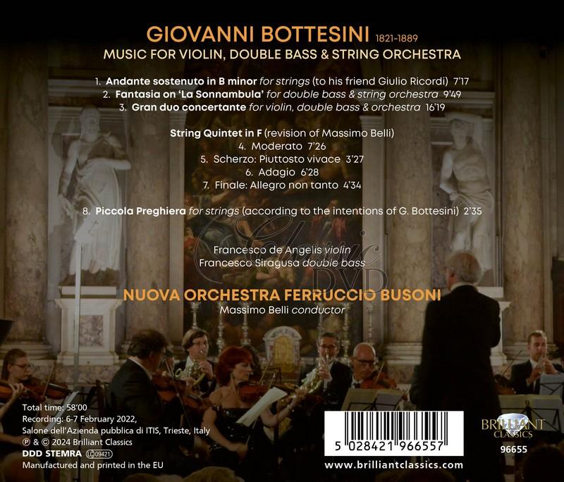 Giovanni Bottesini: Music for Violin, Double-Bass & String Orchestra (CD)