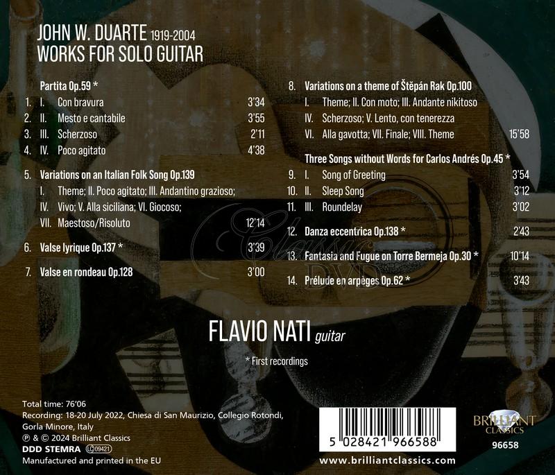 John W. Duarte: Works for Solo Guitar (CD)