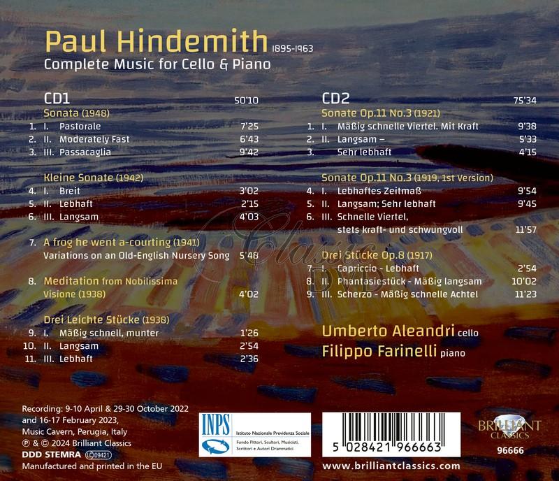 Hindemith: Complete Music for Cello and Piano (2CD)