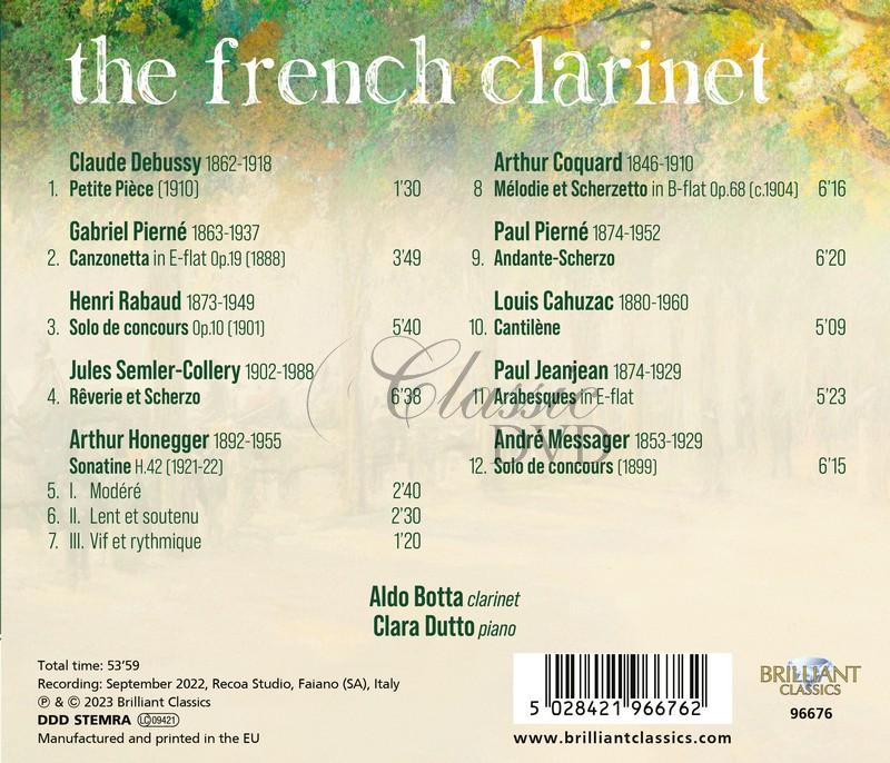 The French Clarinet, 19th & 20th Century Music for Clarinet & Piano (CD)