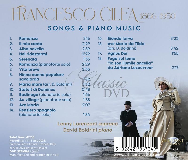 Francesco Cilea: Songs & Piano Music (CD)