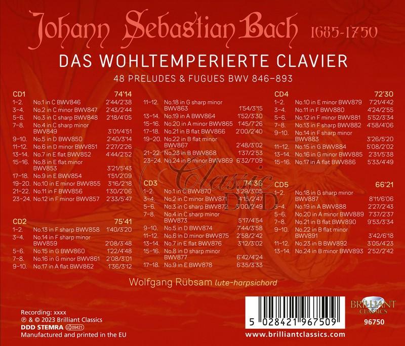 J.S. Bach: Das Wohltemperierte Klavier BWV 846-893 (5CD)