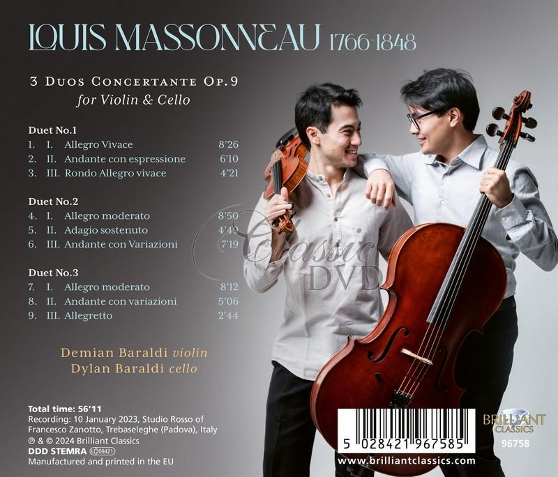 Louis Massonneau: 3 Duos Concertante Op.9 (CD)