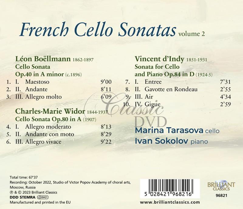 French Cello Sonatas: Böellmann, Widor & d’Indy, Volume 2 (CD)