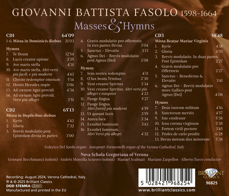 Fasolo: Masses & Hymns (3CD)