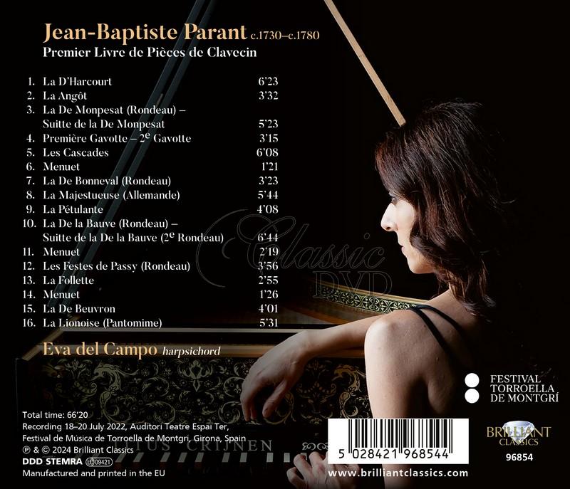 Jean-Baptiste Parant: Premier Livre de Pièces de Clavecin (CD)