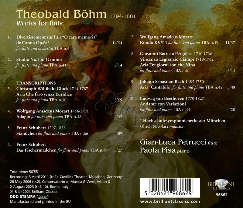 Theobald Böhm: Works for Flute (CD)