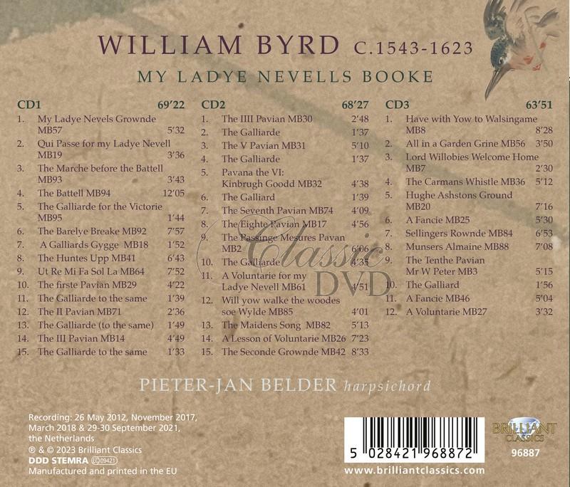William Byrd: My Ladye Nevells Booke (3CD)
