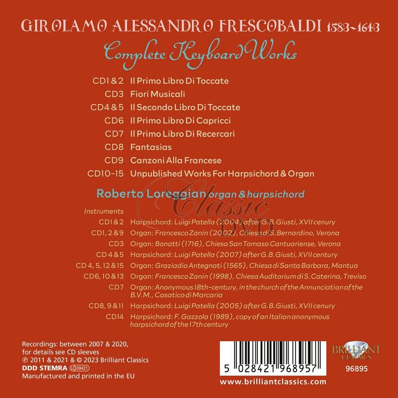 Frescobaldi: Complete Keyboard Works (15CD)