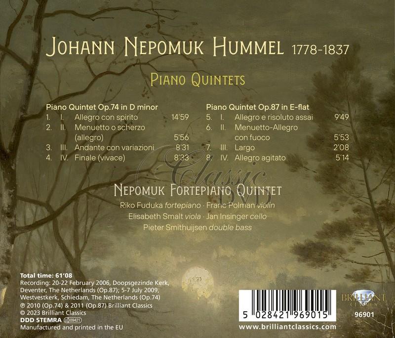Hummel: Piano Quintets Op.74 & 87 (CD)