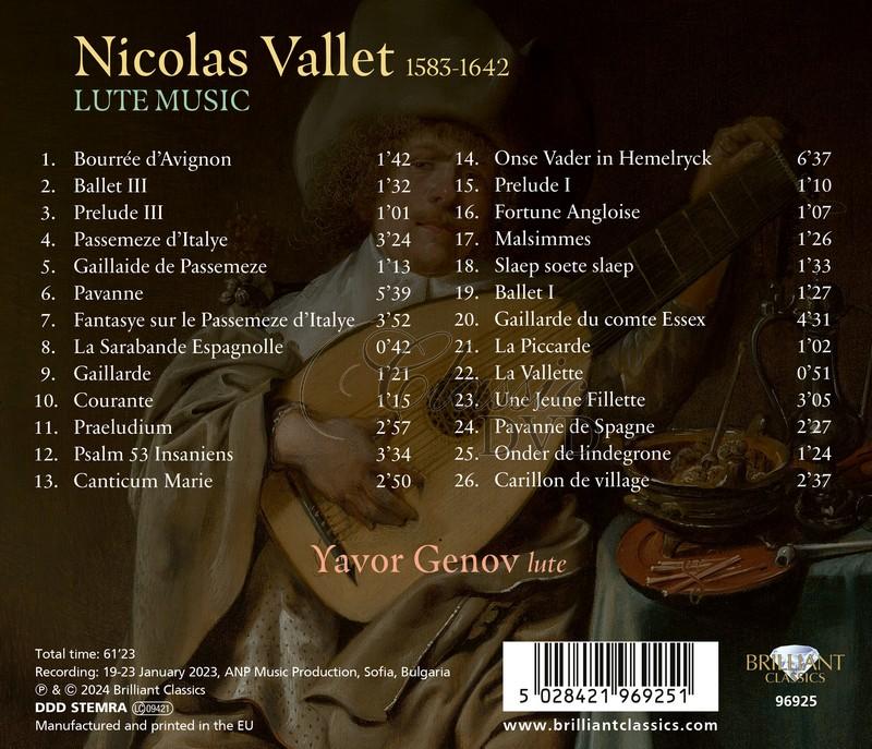 Nicolas Vallet: Lute Music (CD)