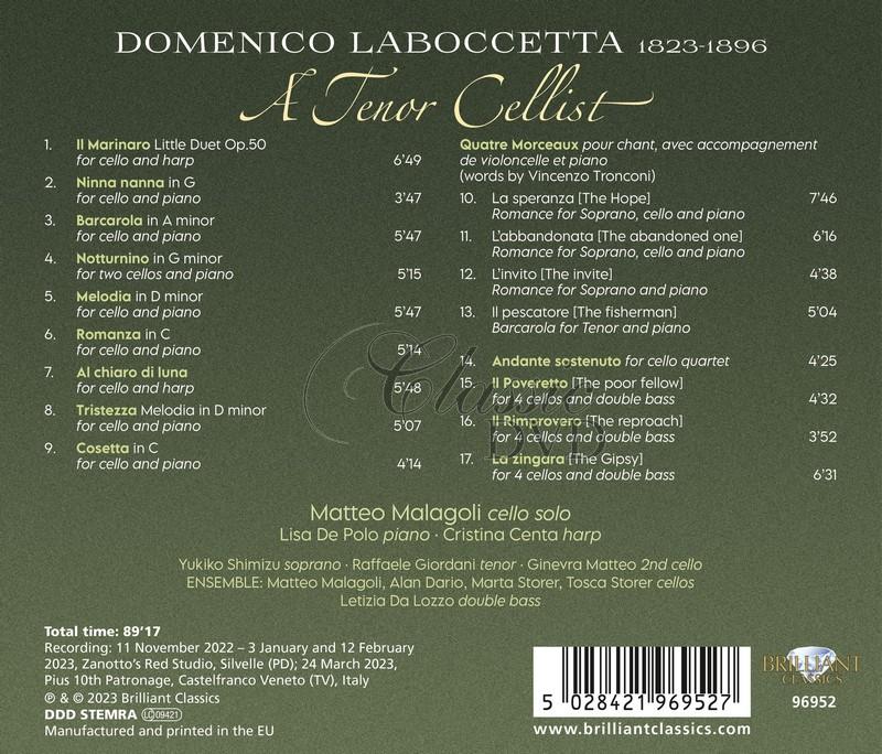 Domenico Laboccetta: A Tenor Cellist (CD)