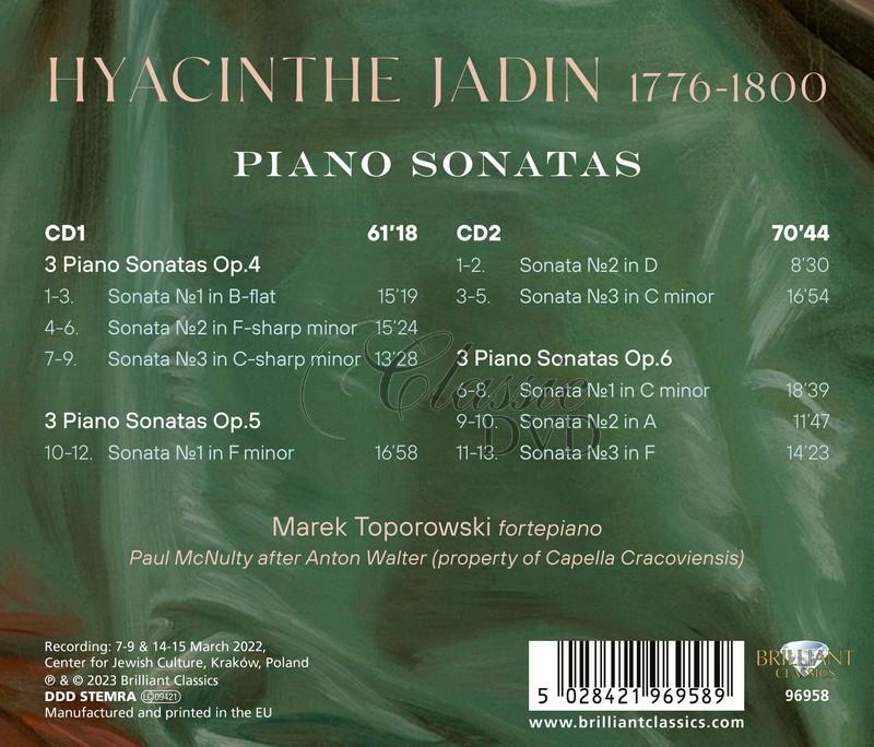 Hyacinthe Jadin: Piano Sonatas Op.4-6 (2CD)
