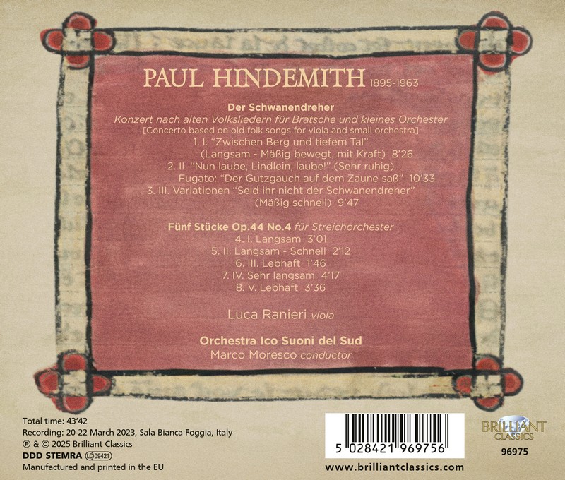 Hindemith: Der Schwanendreher (CD)