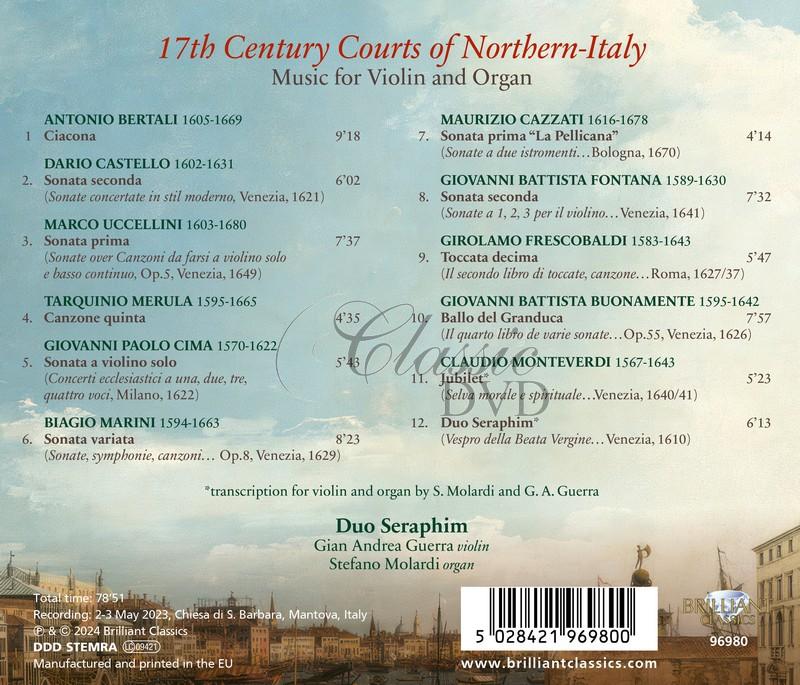17th Century Courts of Northern-Italy Music for Violin and Organ (CD)
