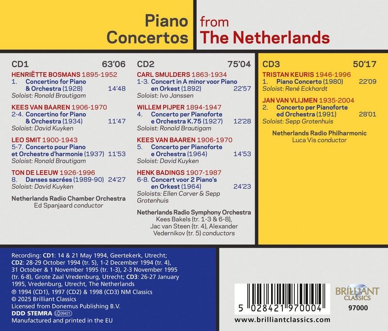 Piano Concertos from the Netherlands (3CD)