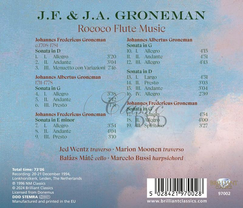 J.A. & J.F. Groneman: Rococo Flute Music (CD)