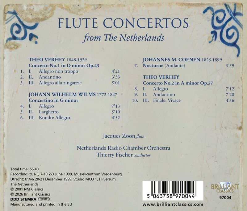 Flute Concertos from the Netherlands: Coenen, Wilms, Verhey (CD)
