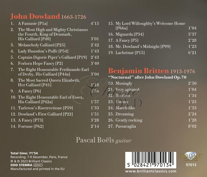 Dowland & Britten: Melancholy, Nocturnal (CD)