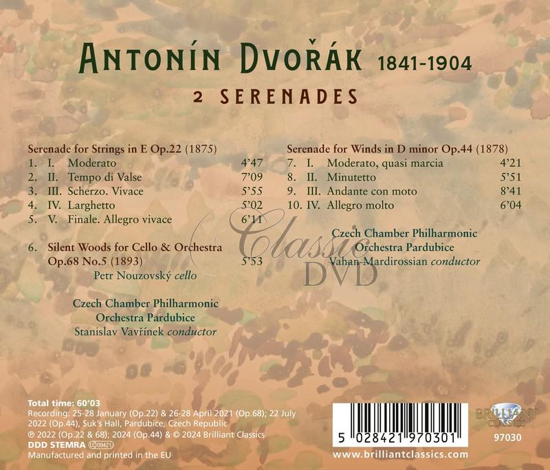Antonín Dvořák : 2 Serenades (CD)
