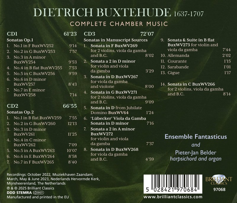 Buxtehude: Complete Chamber Music (3CD)