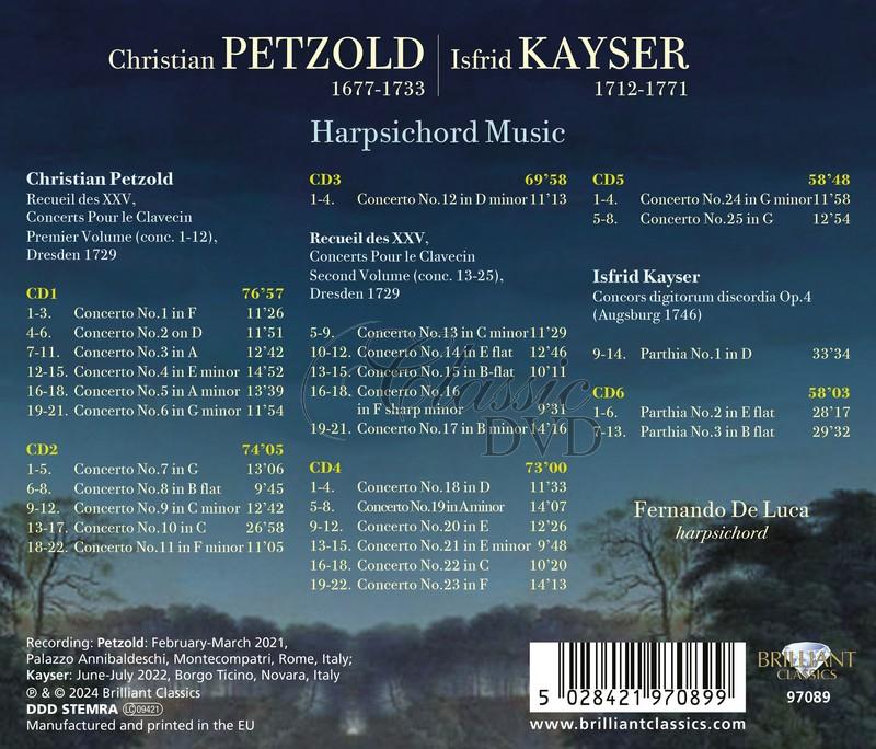 Petzold & Kayser: Harpsichord Music (6CD)