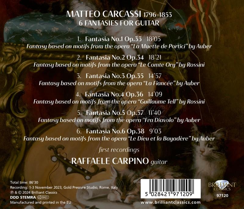 Matteo Carcassi: 6 Fantasies for Guitar (CD)