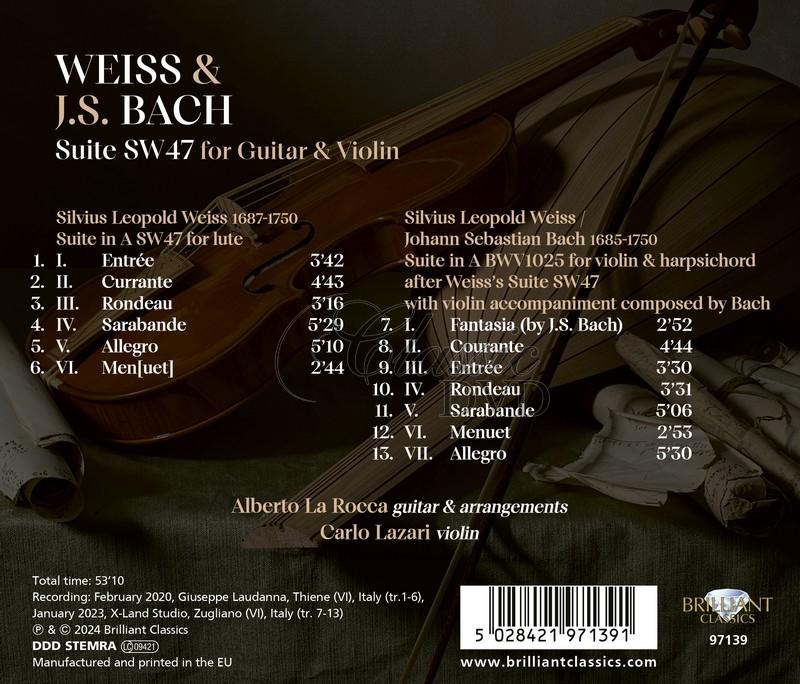 Weiss & J.S. Bach: Suite SW47 for Guitar and Violin (CD)