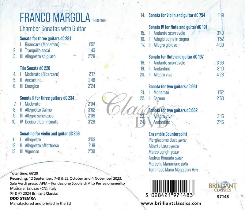Franco Margola: Chamber Sonatas with Guitar (CD)