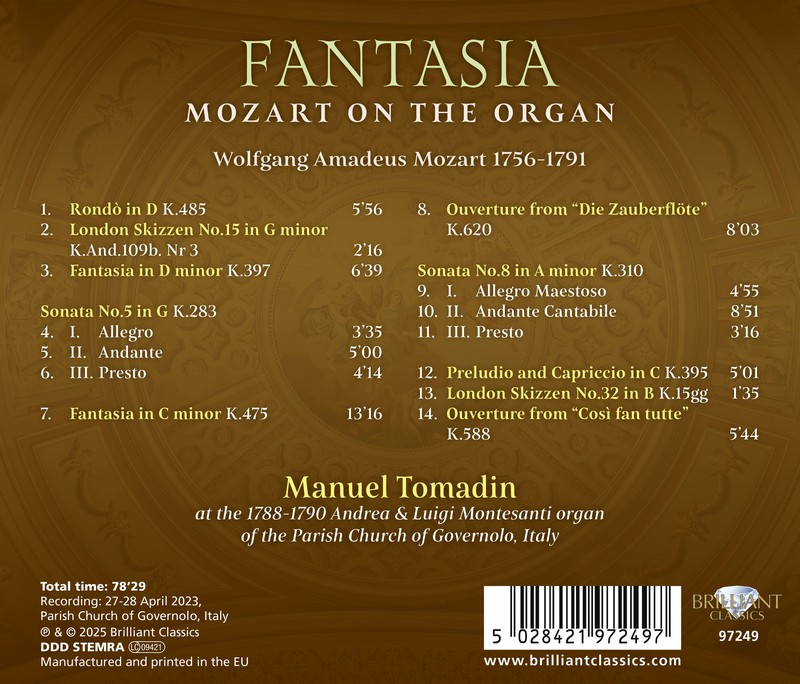 Fantasia: Mozart on the Organ (CD)