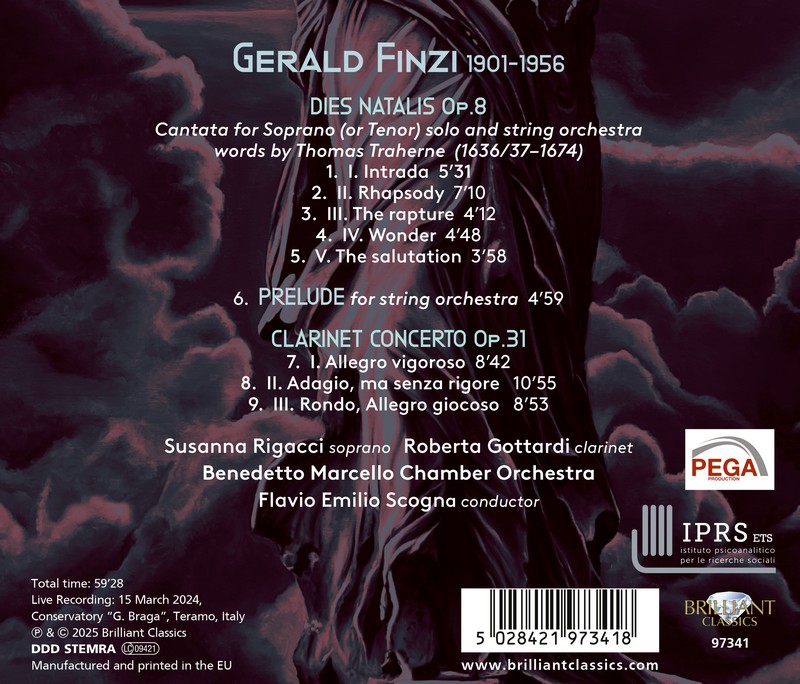 Finzi: Clarinet Concerto, Dies Natalis, Prelude (CD)
