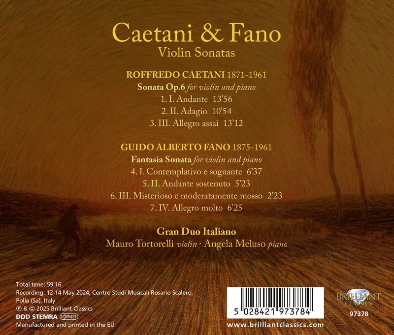 Caetani & Fano: Violin Sonatas (CD)