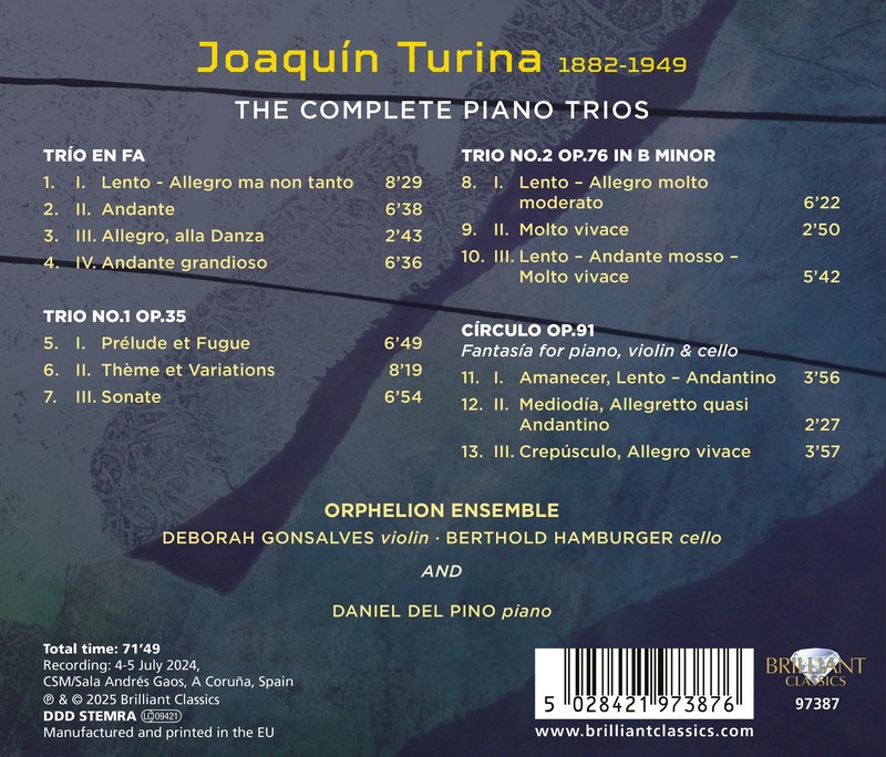 Turina: The Complete Piano Trios (CD)