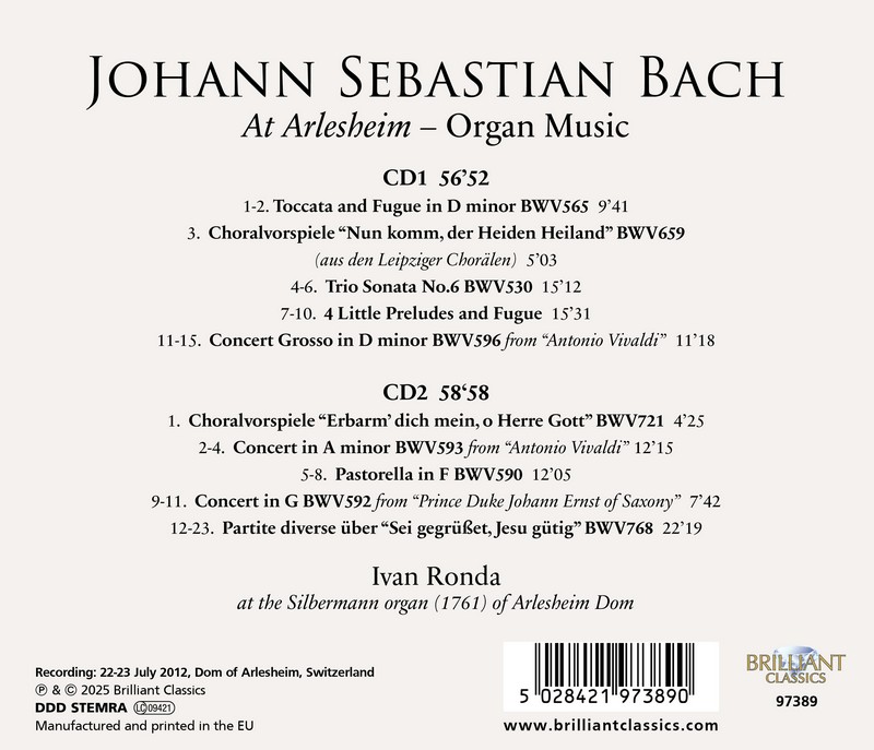 J.S. Bach: At Arlesheim (2CD)