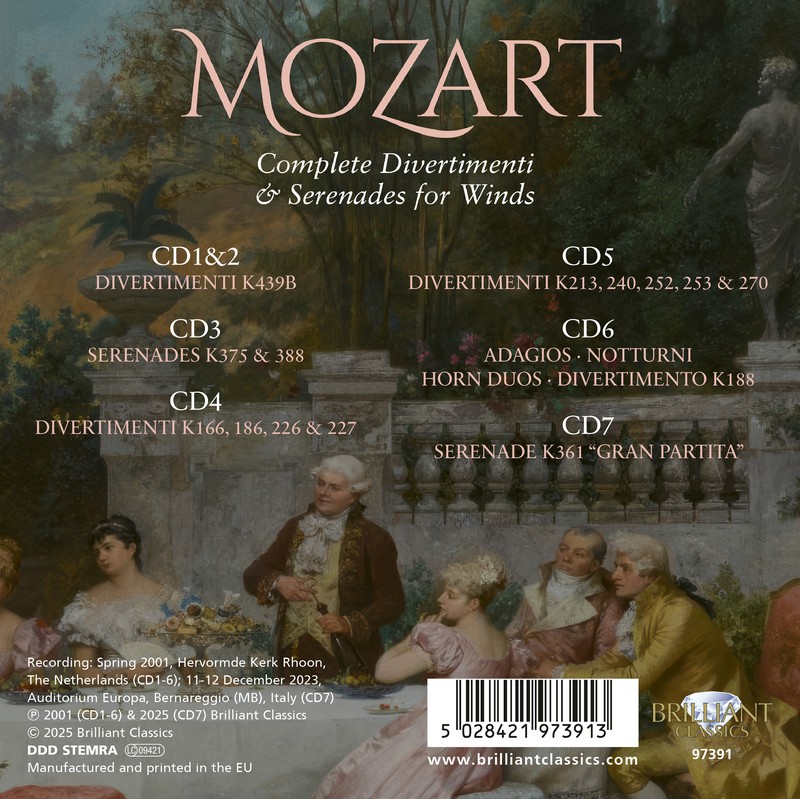 Mozart: Complete Divertimenti & Serenades for Winds (7CD)