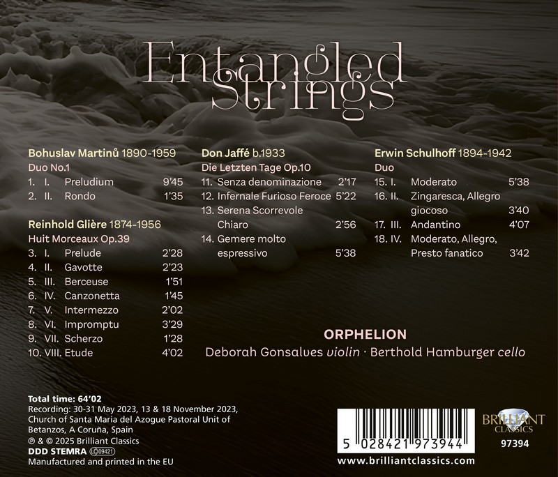 Entangled Strings: Martinu, Glière, Jaffé & Schulhoff (CD)
