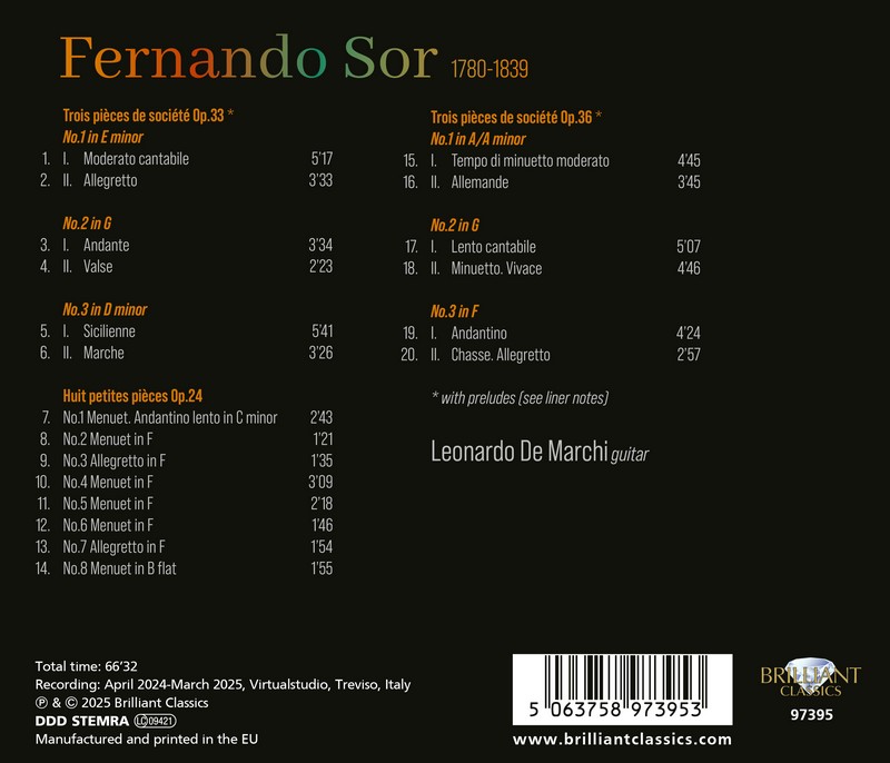 Sor: Pièces de société Op.33 & Op.36, Huit petites pièces Op.24 (CD)