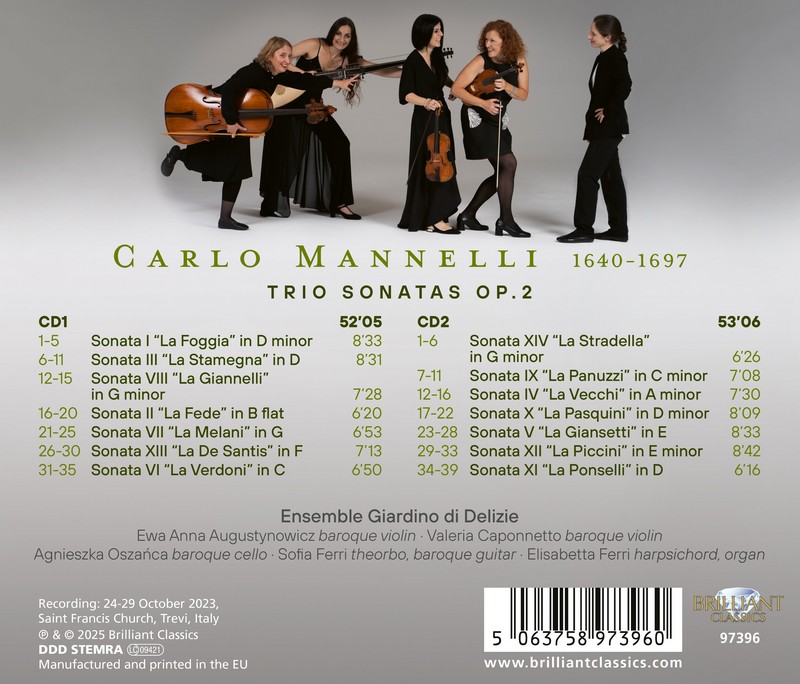 Mannelli: Trio Sonatas Op.2 (2CD)