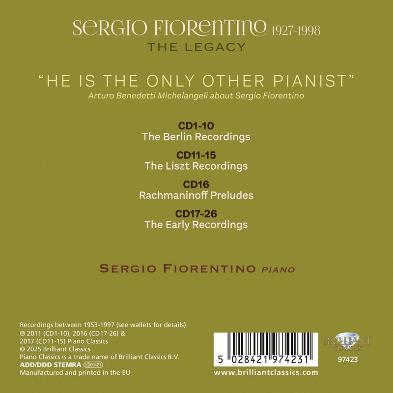 Sergio Fiorentino: The Legacy SBĚRATELSKÁ EDICE (26CD)