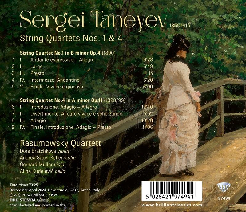 Sergei Taneyev: String Quartets Nos. 1 & 4, Vol.1 (CD)