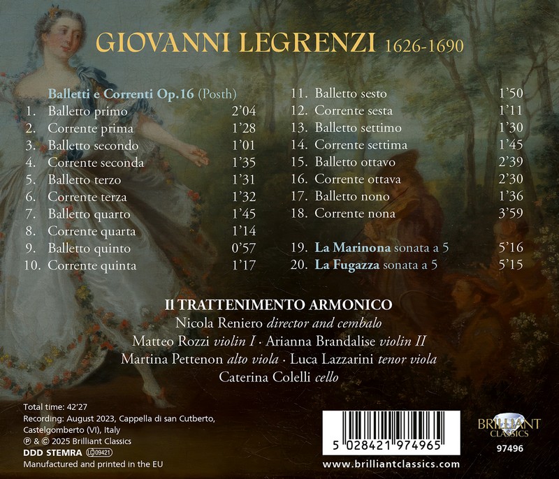 Legrenzi: Balletti e Correnti (CD)