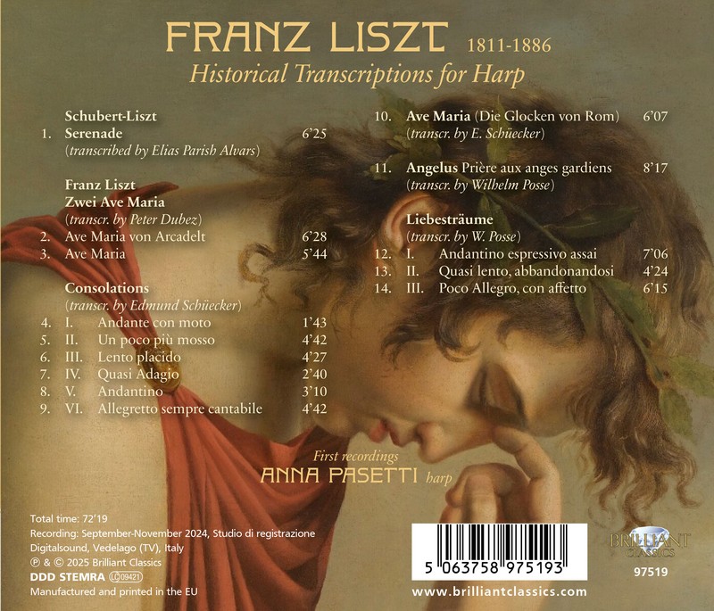Liszt: Historical Transcriptions for Harp (CD)