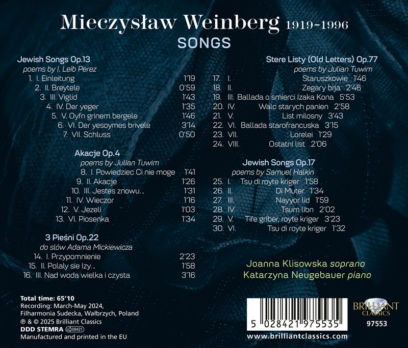 Weinberg: Songs (CD)