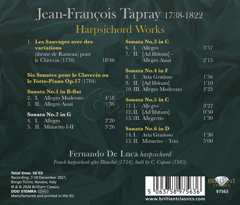 Tapray: Harpsichord Works (CD)