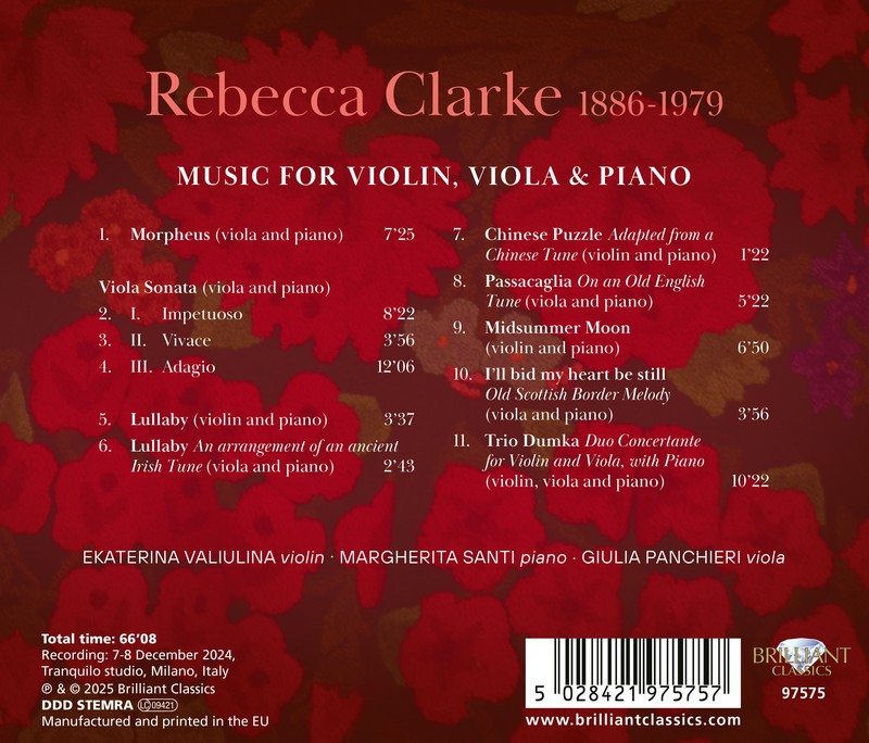 Clarke: Music for Violin, Viola & Piano (CD)