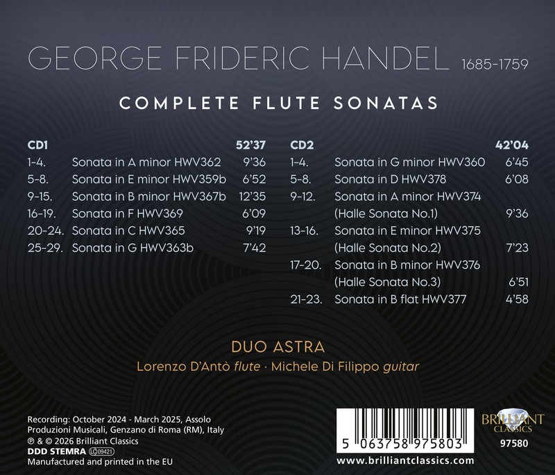 Handel: Complete Flute Sonatas (2CD)