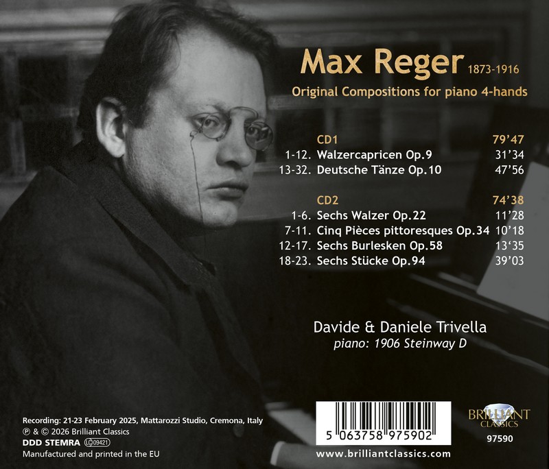 Reger: Original Compositions for piano 4-hands (2CD)