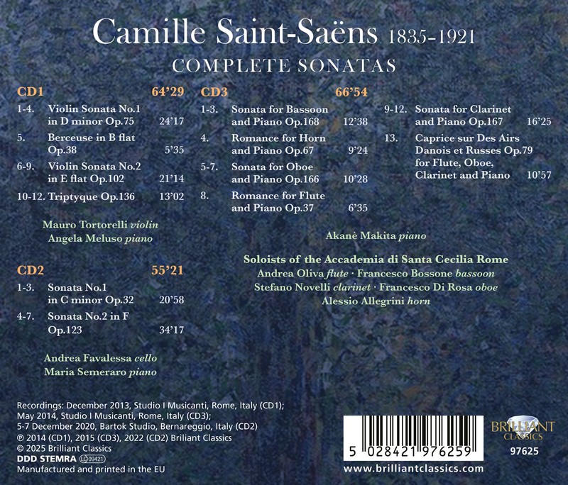 Saint-Saëns: Complete Sonatas (3CD)