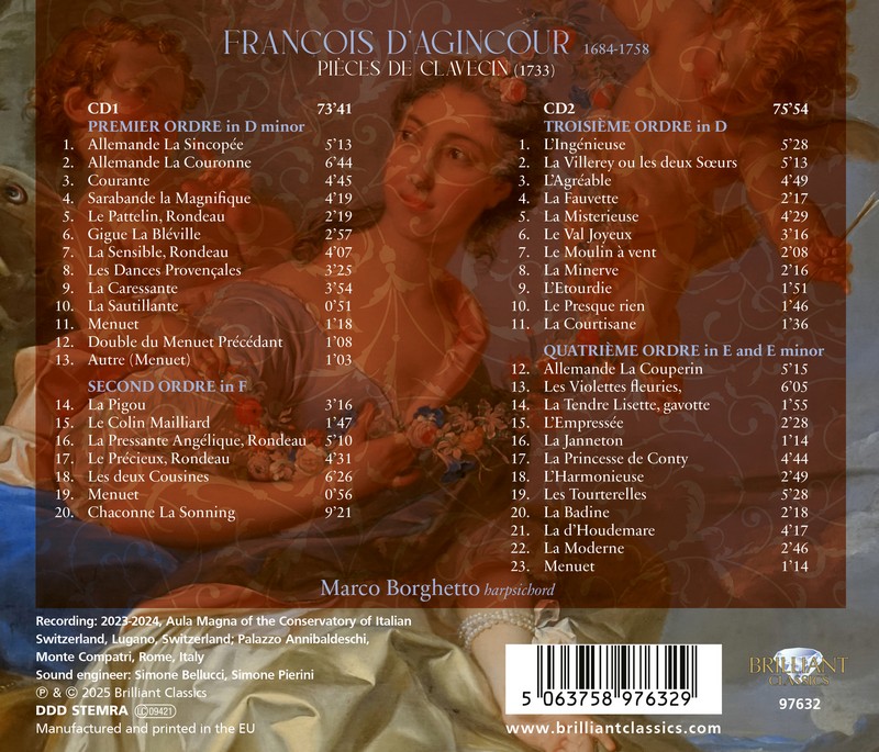 D'Agincour: Pièces de Clavecin (2CD)