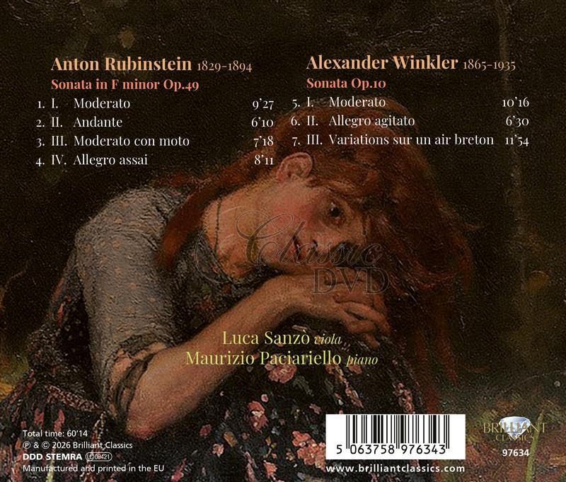 Rubinstein & Winkler: Sonatas for Viola and Piano (CD)